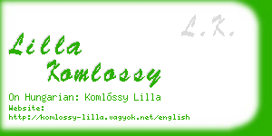lilla komlossy business card