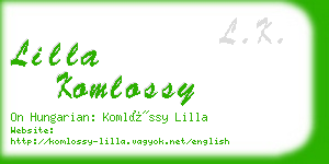 lilla komlossy business card